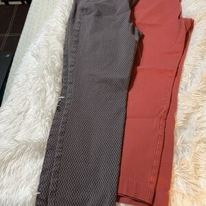 LOFT Gray Polka Dot Pants